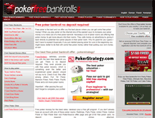 Tablet Screenshot of pokerfreebankrolls.com